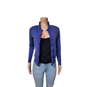 New York & Company women's Blue Cardigan long sleeve sweater size S
